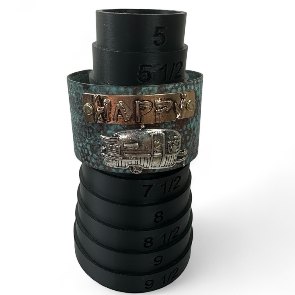 Happy Camper Cuff with Copper and Turquoise Accents